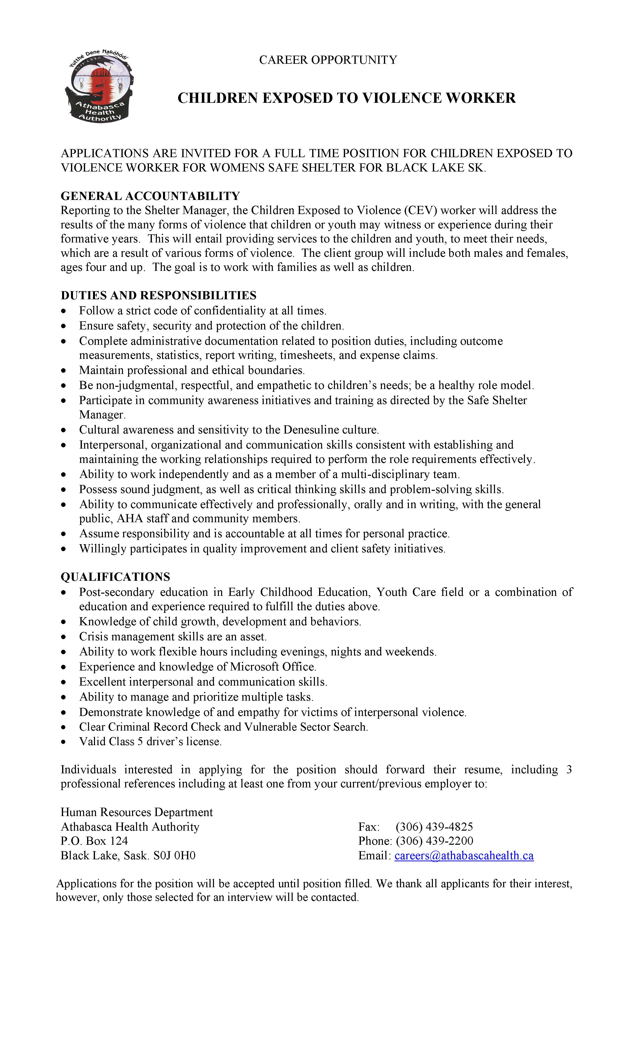 Children Exposed to Violence Program Worker - Job Advertisement February 26, 2025.jpg